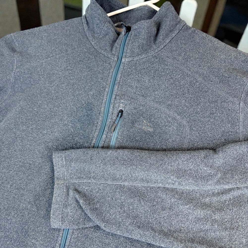 LL Bean Mens Fleece Jacket XXXL REG Grey Full Zip Outdoor‎ Casual Layer